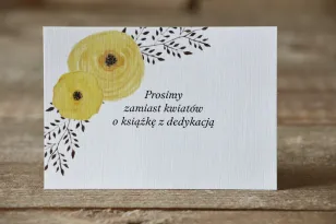 Einladungskarte - Bemalte Blumen Nr. 18 - gelbes Glaukom