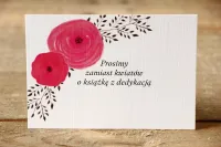 Wkładka do Zaproszeń Ślubnych | Malowane Kwiaty nr 19