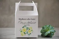 Pistacjowe Pudełka na Ciasto Weselne | Zaprojektuj Online