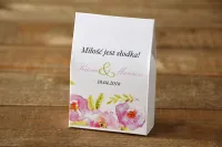 Słodkie podziękowania dla gości | Pudełeczka z kwiatami