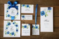 Próbki Zaproszeń Ślubnych Malowane Kwiaty nr 23 | Zobacz!