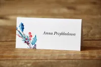 Winietki Ślubne Zimowe Ostrokrzew | Amelia-Wedding.pl