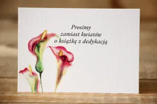 Einladungskarte Gemalte Blumen Nr. 25 - Kalie - Gedichte über Geschenke