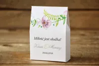 Pudełeczka Podziękowania dla Gości | Kwiatowe z Bratkami