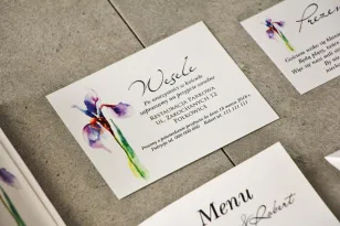 Einladungskarte 120 x 98 mm Hochzeitsgeschenke Hochzeit - Pistazie Nr. 10 - Lila Iris