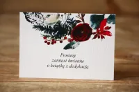 Bilecik do Zaproszenia Ślubnego Zimowy | Malowane Kwiaty 27