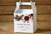 Pudełka na Ciasto Weselne z Grafiką | Malowane Kwiaty nr 27