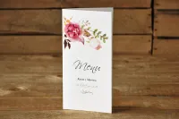 Menu Weselne z Piwoniami | Malowane Kwiaty nr 28 | Zamów