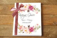 Księga Gości Weselnych Akwarele Kwiaty | Personalizacja