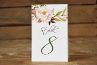 Numerki na Stół Weselny Kwiaty Piwonie | Malowane Kwiaty 28