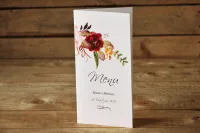 Menu Weselne z Piwoniami | Malowane Kwiaty nr 29 | Zamów
