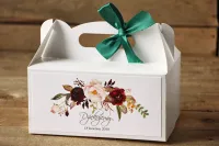 Pudełka na Ciasto Weselne Kwiatowe | Malowane Kwiaty nr 29