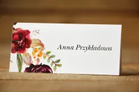 Winietki Ślubne Piwonie Burgund Róż | Eleganckie | Zamów