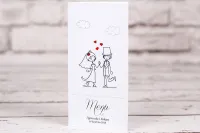 Minimalistyczne Menu Weselne z Grafiką Pary Młodej Bueno nr 2