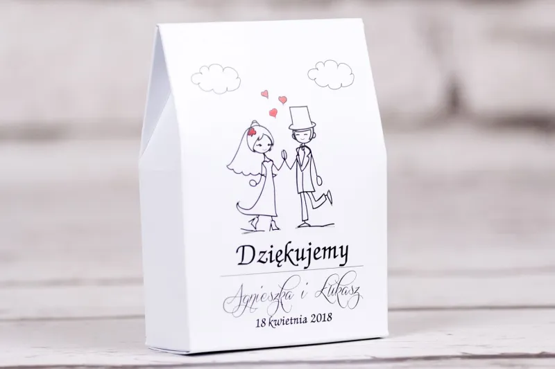 Ślubne pudełeczko na słodkości dla Gości weselnych Bueno nr 2 Ślubne pudełeczko na słodkości dla Gości weselnych Bueno nr 2