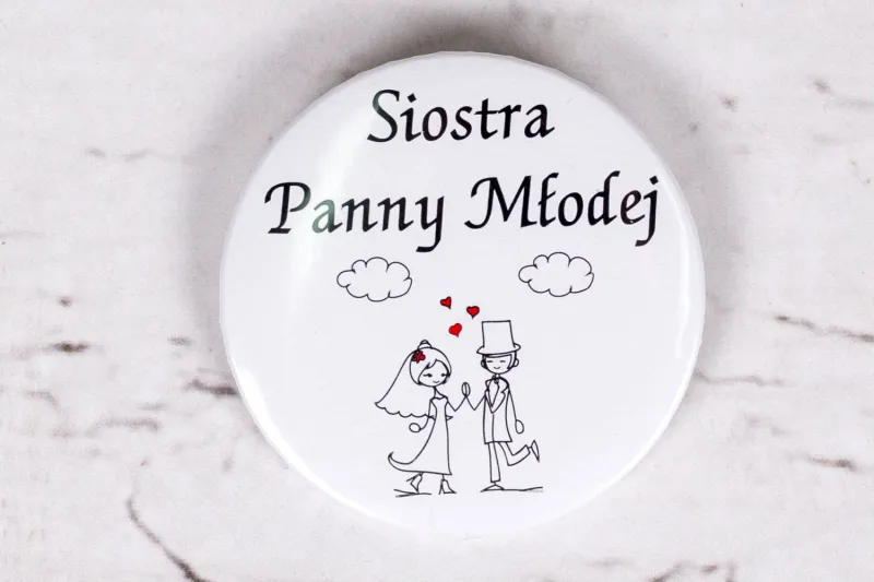 Przypinka dla gości ślubnych, weselnych z kolekcji Bueno nr 2 Przypinka dla gości ślubnych, weselnych z kolekcji Bueno nr 2