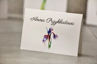 Winietki Ślubne Irys Akwarela na Lnie | Amelia-Wedding.pl