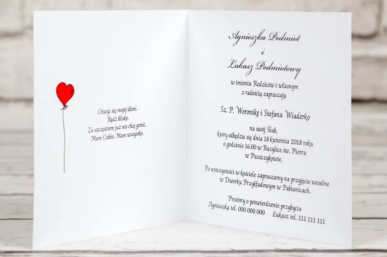 Zabawne, Nowoczesne Zaproszenia na Ślub z Ilustracją Pary Młodej | Ślubne Zaproszenia