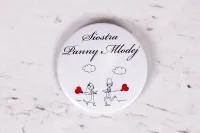 Przypinki Weselne Personalizowane z Parą Młodą | Bueno nr 5