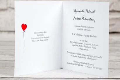 Kreatywne Zaproszenia na Ślub z Grafiką Pary Młodej | Bueno nr 6