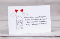 Śmieszne Bileciki do Zaproszeń Ślubnych | Wkładki Bueno nr 7