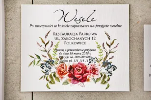 Einladungskarte 120 x 98 mm Hochzeitsgeschenke Hochzeit - Pistazie Nr. 11 - Burgunderrote Rosen in einer coolen Komposition