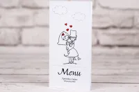 Menu Weselne z Rysunkiem Pary | Bueno nr 8 | Amelia-Wedding
