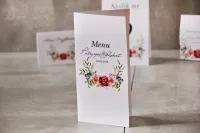 Menu Weselne z Różami | Personalizowane Karty | Pistacjowe 11