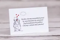 Bileciki do Zaproszeń Ślubnych z Rysunkiem | Amelia-Wedding