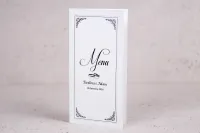 Eleganckie Menu Weselne Składane z Obrączkami | Arte nr 1