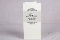 Eleganckie Menu Weselne Ecru | Klasyczny Wzór | Arte nr 4