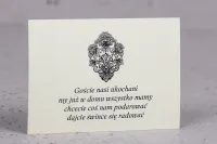 Bilecik do Zaproszeń Moreno nr 6 | Elegancka Wkładka RSVP