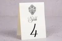 Eleganckie Numery na Stół Weselny z Cyrkonią | Moreno