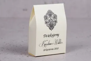 Ślubne pudełeczko na słodkości dla gości weselnych z kolekcji Moreno nr 8