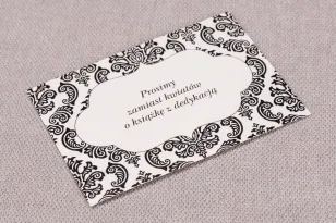 Ticket für Hochzeitseinladungen Madras No. 1 - schwarz
