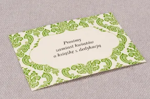 Ticket für Hochzeitseinladungen Madras Nr. 3 - grün