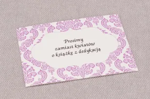 Ticket für Hochzeitseinladungen Madras Nr. 4 - pink