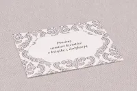 Eleganckie bileciki do zaproszeń ślubnych | Madras nr 6