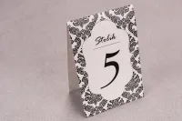 Eleganckie Numery na Stół Weselny Stojące | Madras nr 1