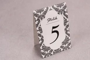 Hochzeitstischnummern aus der Wisdom Kollektion Nr. 1 - schwarze Ornamente