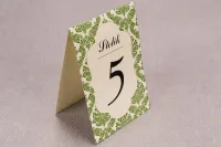 Numeracja Stołów Weselnych Madras nr 3 - Zielone Ornamenty