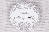Przypinki Ślubne dla Gości Madras | Personalizowane Kotyliony