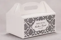 Pudełka na ciasto weselne z rączką | Eleganckie | Madras nr 1