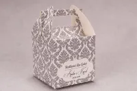 Pudełko na ciasto weselne kwadratowe Madras | Amelia-Wedding
