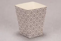Pudełko na Popcorn Wesele Szare Ornamenty | Madras nr 6