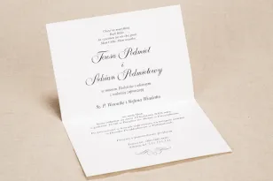 Elegante Hochzeitseinladungen mit Spitze in lila Farben - Innenseite der Hochzeitseinladung Klaris Nr. 3