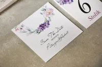 Pistacjowe Save The Date z Kwiatami | Zawiadom o Dacie Ślubu