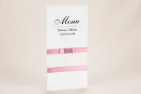 Menu Weselne Różowe z Koronką | Klaris Nr 4 | Personalizacja
