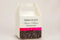 Pudełko na Ciasto Weselne z Koronką | Klaris nr 2