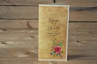 Rustykalne Menu Weselne Boho Karmelowe | Zamów Online